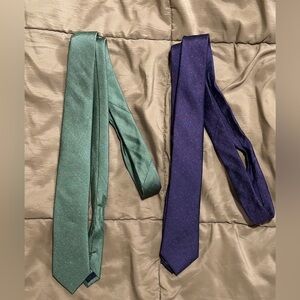 The Tie Bar- 2 Tie combo, Purple and Green ties- OS